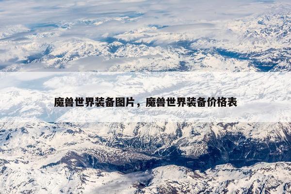 魔兽世界装备图片，魔兽世界装备价格表