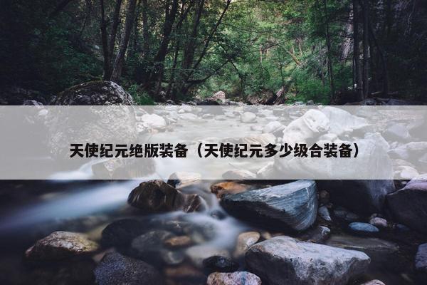 天使纪元绝版装备（天使纪元多少级合装备）