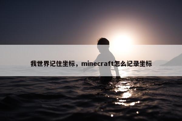 我世界记住坐标，minecraft怎么记录坐标