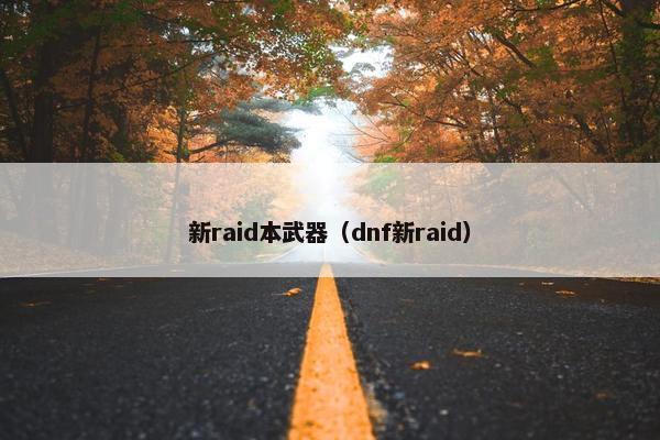 新raid本武器（dnf新raid）