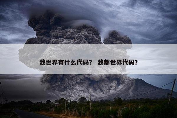 我世界有什么代码？ 我都世界代码？