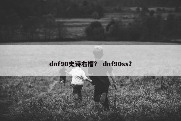 dnf90史诗右槽？ dnf90ss？