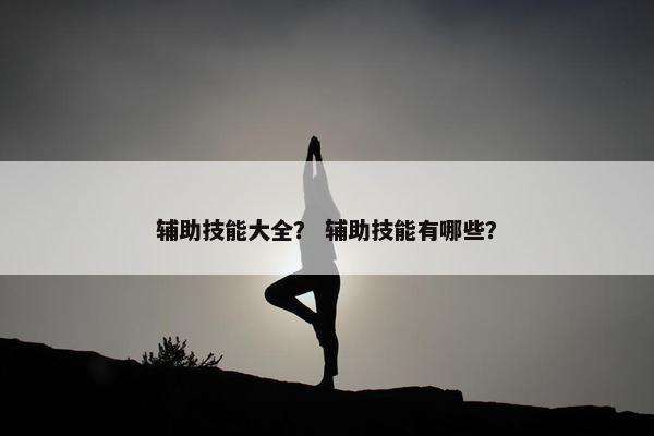 辅助技能大全？ 辅助技能有哪些？