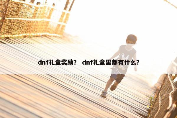 dnf礼盒奖励？ dnf礼盒里都有什么？