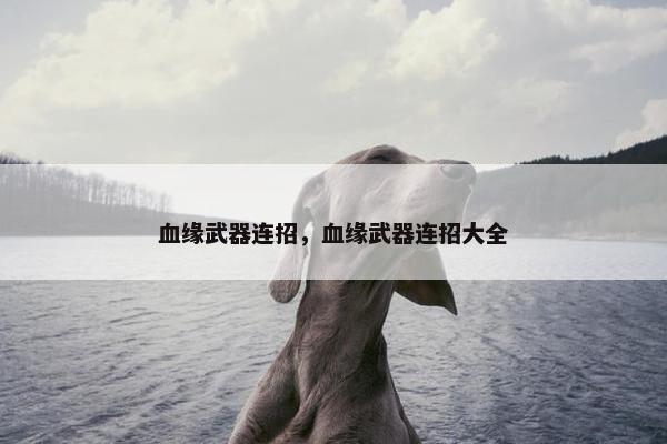 血缘武器连招，血缘武器连招大全