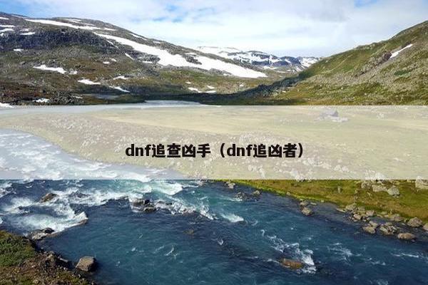 dnf追查凶手（dnf追凶者）