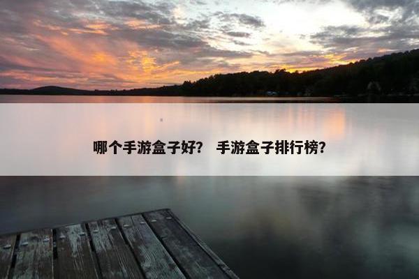 哪个手游盒子好？ 手游盒子排行榜？