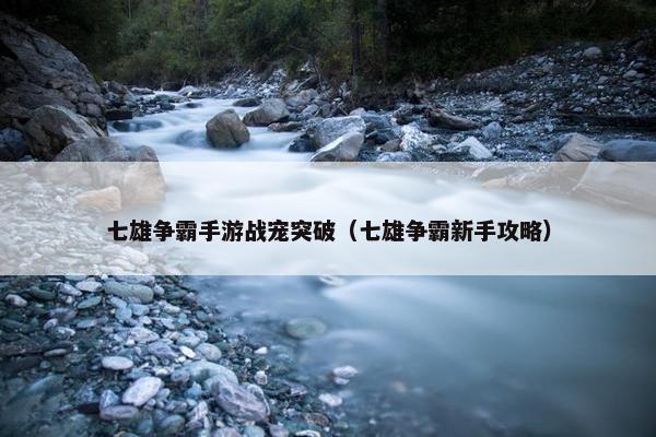 七雄争霸手游战宠突破（七雄争霸新手攻略）