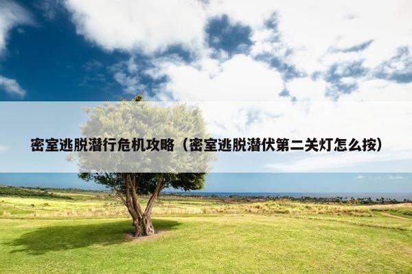 密室逃脱潜行危机攻略（密室逃脱潜伏第二关灯怎么按）