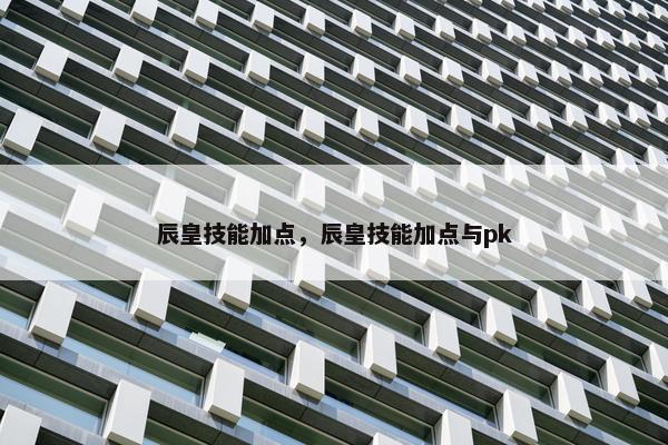 辰皇技能加点，辰皇技能加点与pk