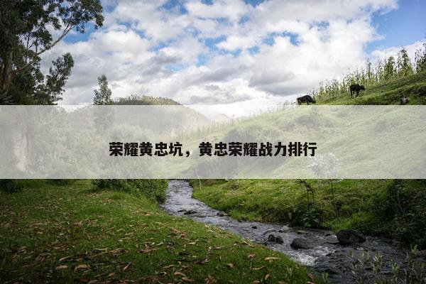 荣耀黄忠坑，黄忠荣耀战力排行