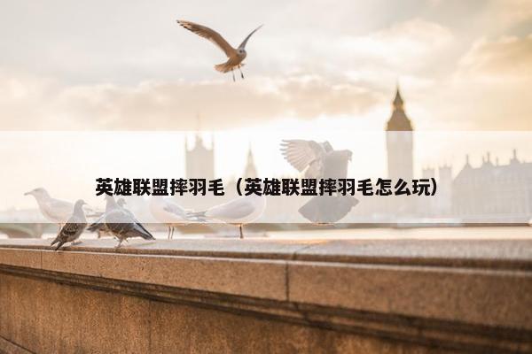 英雄联盟摔羽毛（英雄联盟摔羽毛怎么玩）