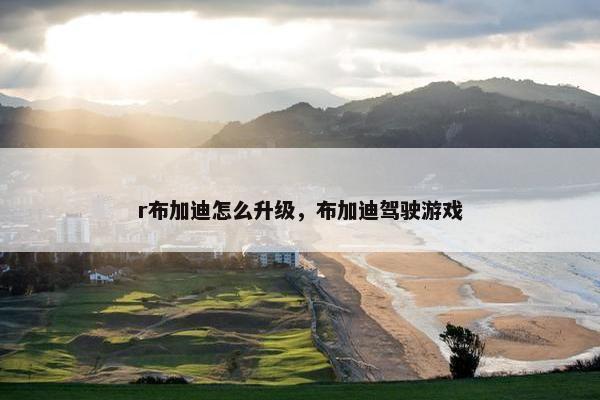 r布加迪怎么升级，布加迪驾驶游戏