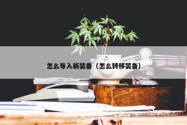 怎么导入新装备（怎么转移装备）
