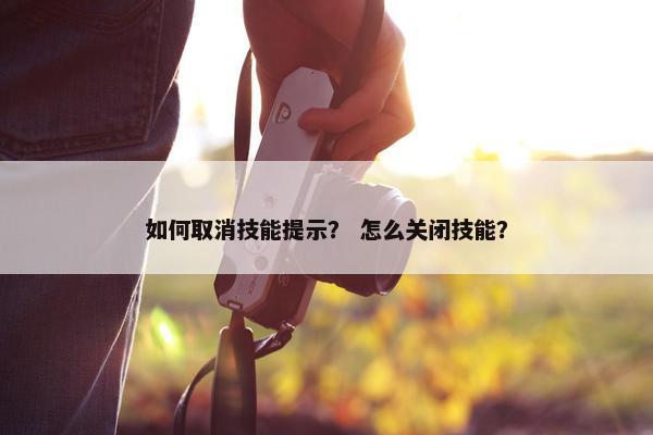 如何取消技能提示？ 怎么关闭技能？