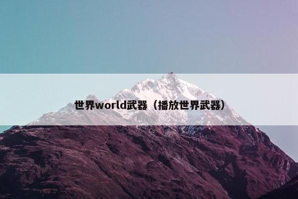 世界world武器（播放世界武器）