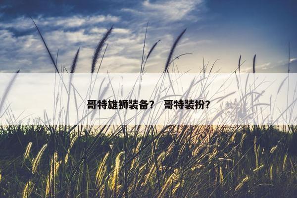 哥特雄狮装备？ 哥特装扮？