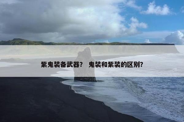 紫鬼装备武器？ 鬼装和紫装的区别？