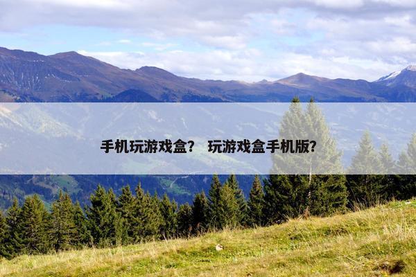 手机玩游戏盒？ 玩游戏盒手机版？