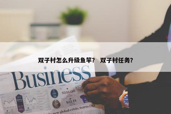 双子村怎么升级鱼竿？ 双子村任务？