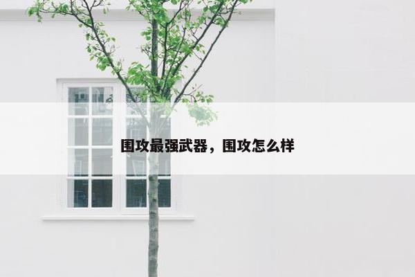 围攻最强武器，围攻怎么样
