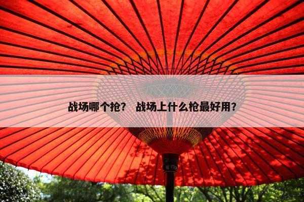 战场哪个抢？ 战场上什么枪最好用？