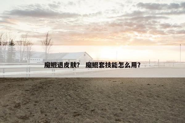 魔鲲退皮肤？ 魔鲲套技能怎么用？