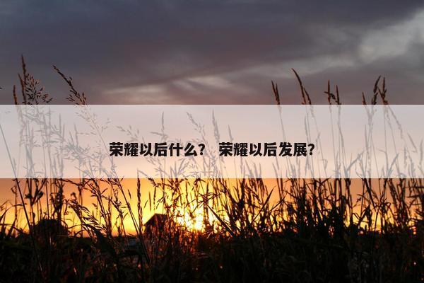 荣耀以后什么？ 荣耀以后发展？