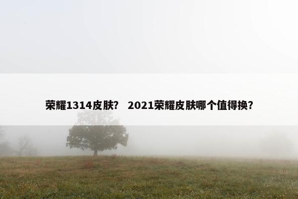 荣耀1314皮肤？ 2021荣耀皮肤哪个值得换？