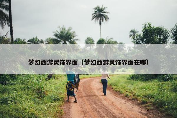梦幻西游灵饰界面（梦幻西游灵饰界面在哪）