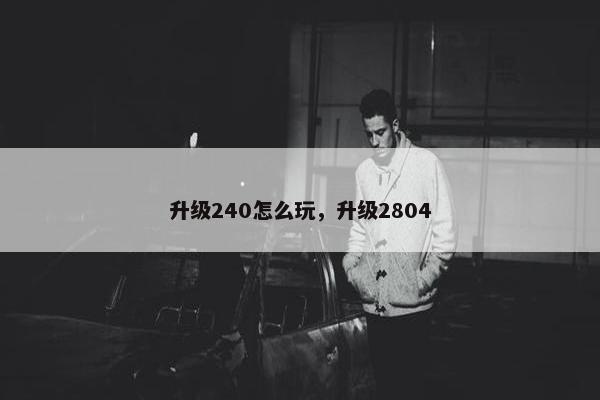 升级240怎么玩，升级2804
