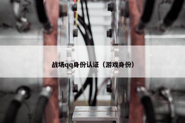 战场qq身份认证（游戏身份）