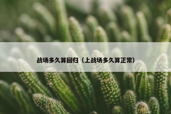 战场多久算回归（上战场多久算正常）