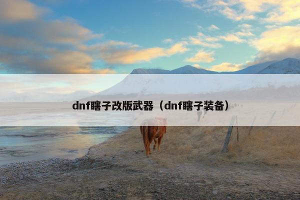 dnf瞎子改版武器（dnf瞎子装备）