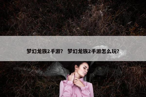 梦幻龙族2手游？ 梦幻龙族2手游怎么玩？
