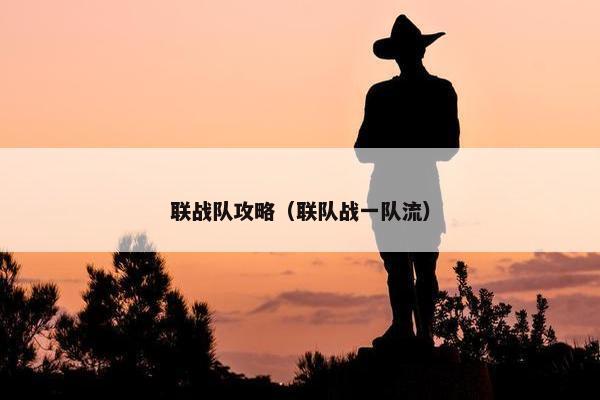 联战队攻略（联队战一队流）