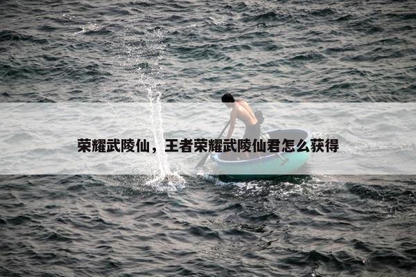 荣耀武陵仙，王者荣耀武陵仙君怎么获得