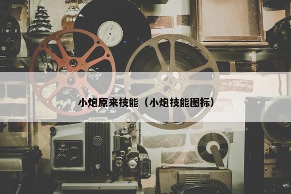 小炮原来技能（小炮技能图标）