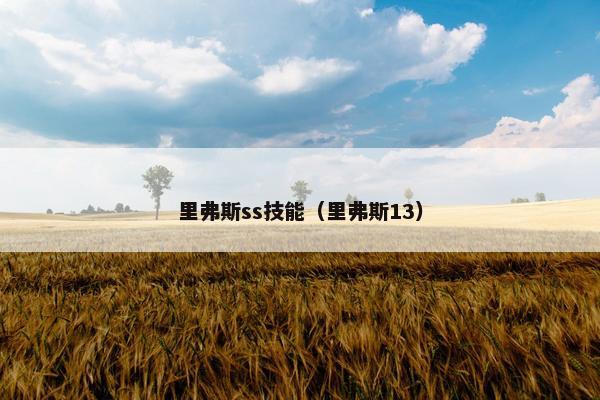 里弗斯ss技能（里弗斯13）