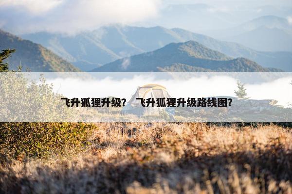 飞升狐狸升级？ 飞升狐狸升级路线图？