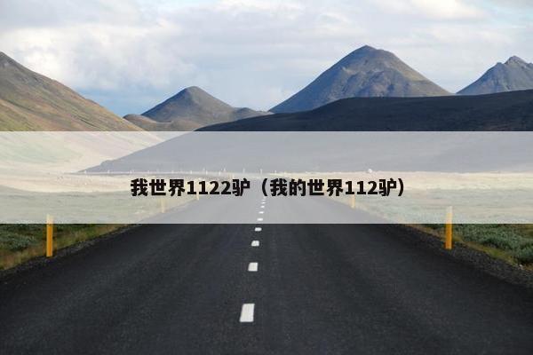 我世界1122驴（我的世界112驴）