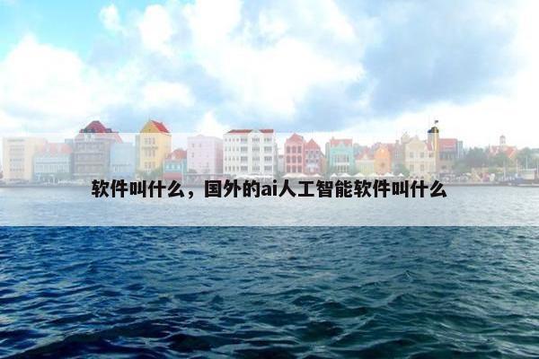 软件叫什么，国外的ai人工智能软件叫什么