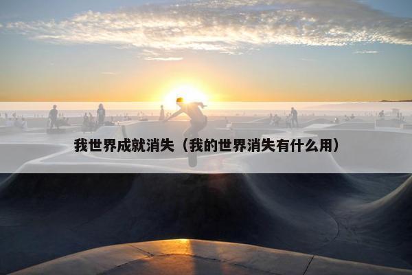 我世界成就消失（我的世界消失有什么用）