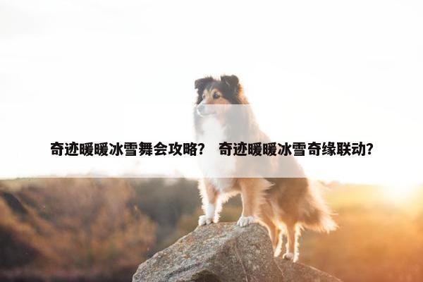 奇迹暖暖冰雪舞会攻略？ 奇迹暖暖冰雪奇缘联动？