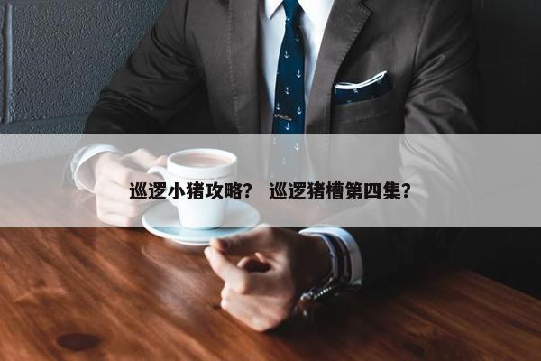 巡逻小猪攻略？ 巡逻猪槽第四集？