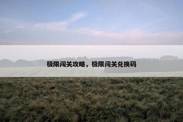 极限闯关攻略，极限闯关兑换码