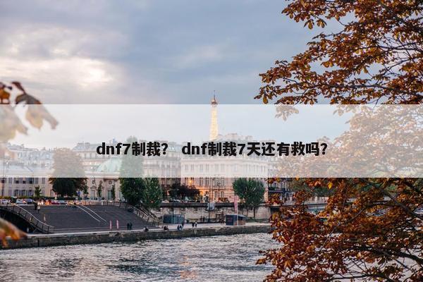 dnf7制裁？ dnf制裁7天还有救吗？