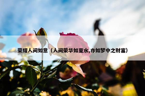 荣耀人间如意（人间荣华如夏水,亦如梦中之财富）