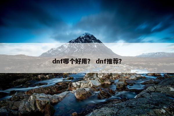 dnf哪个好用？ dnf推荐？