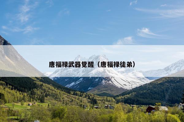 唐福禄武器觉醒（唐福禄徒弟）